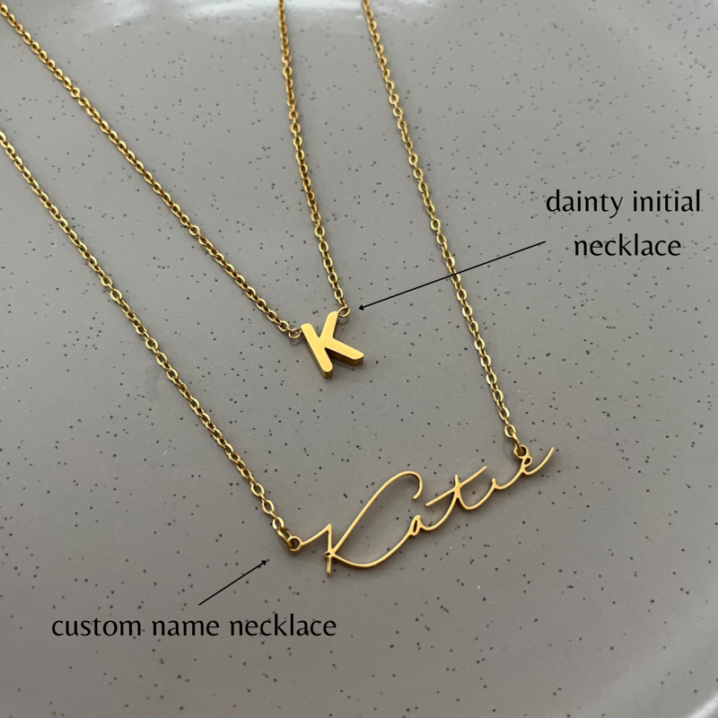 Custom Name Necklace Bliss and Stone